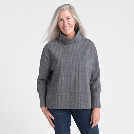 Relaxed Restyled Cable Pattern Top