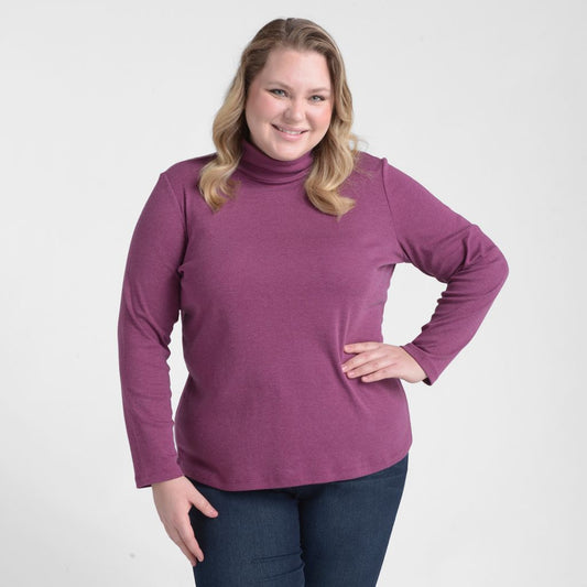 Long Sleeve Heather Turtleneck Perfect Tee