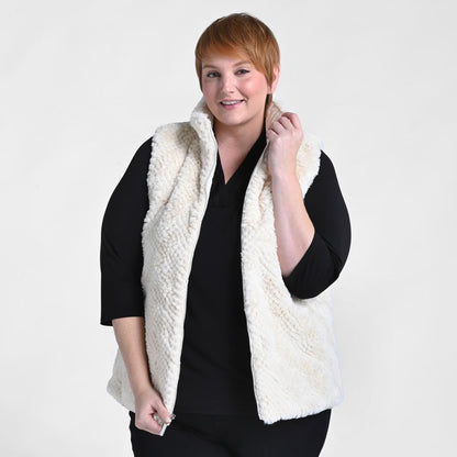 Reversible Fuzzy Zip Front Vest