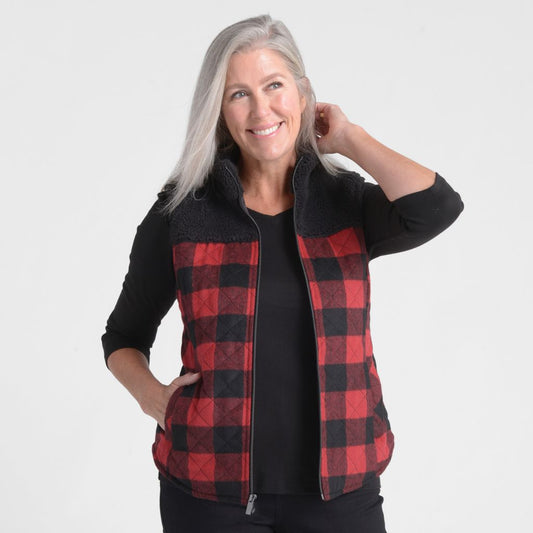 Multi Fabric Quilted Vest