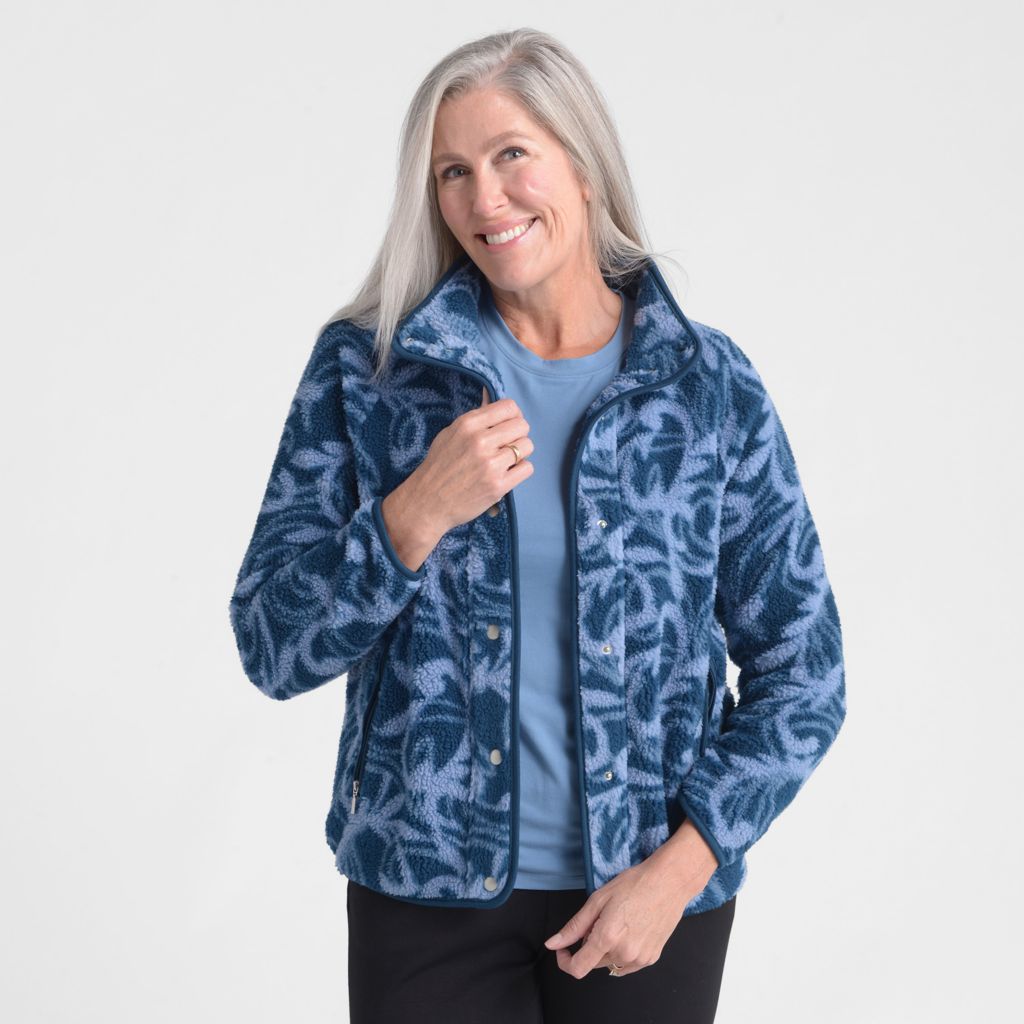 Relaxed Restyled Printed Sherpa Jacket
