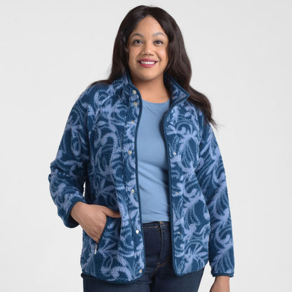 Relaxed Restyled Printed Sherpa Jacket