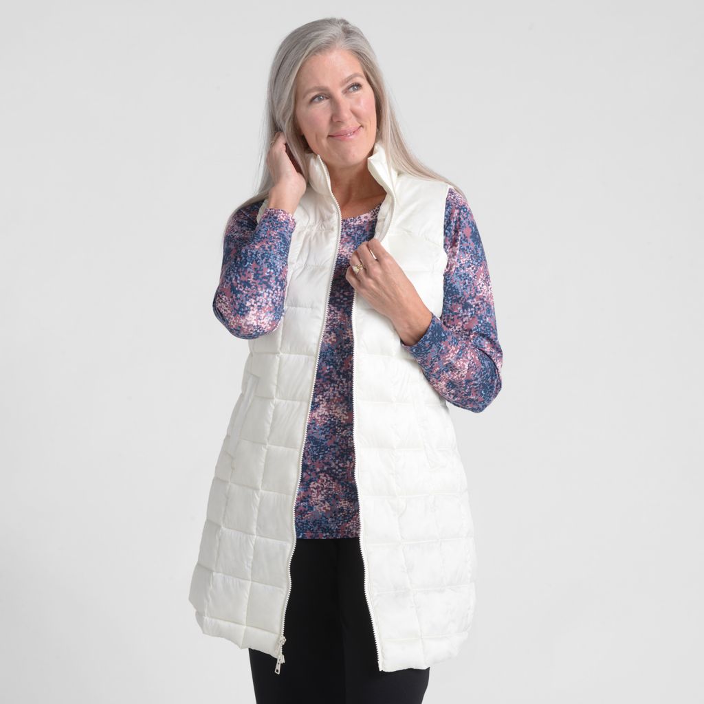 Relaxed Restyled Quilted Puffer Long Vest
