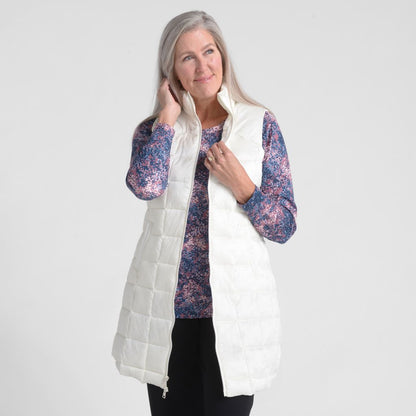 Relaxed Restyled Quilted Puffer Long Vest