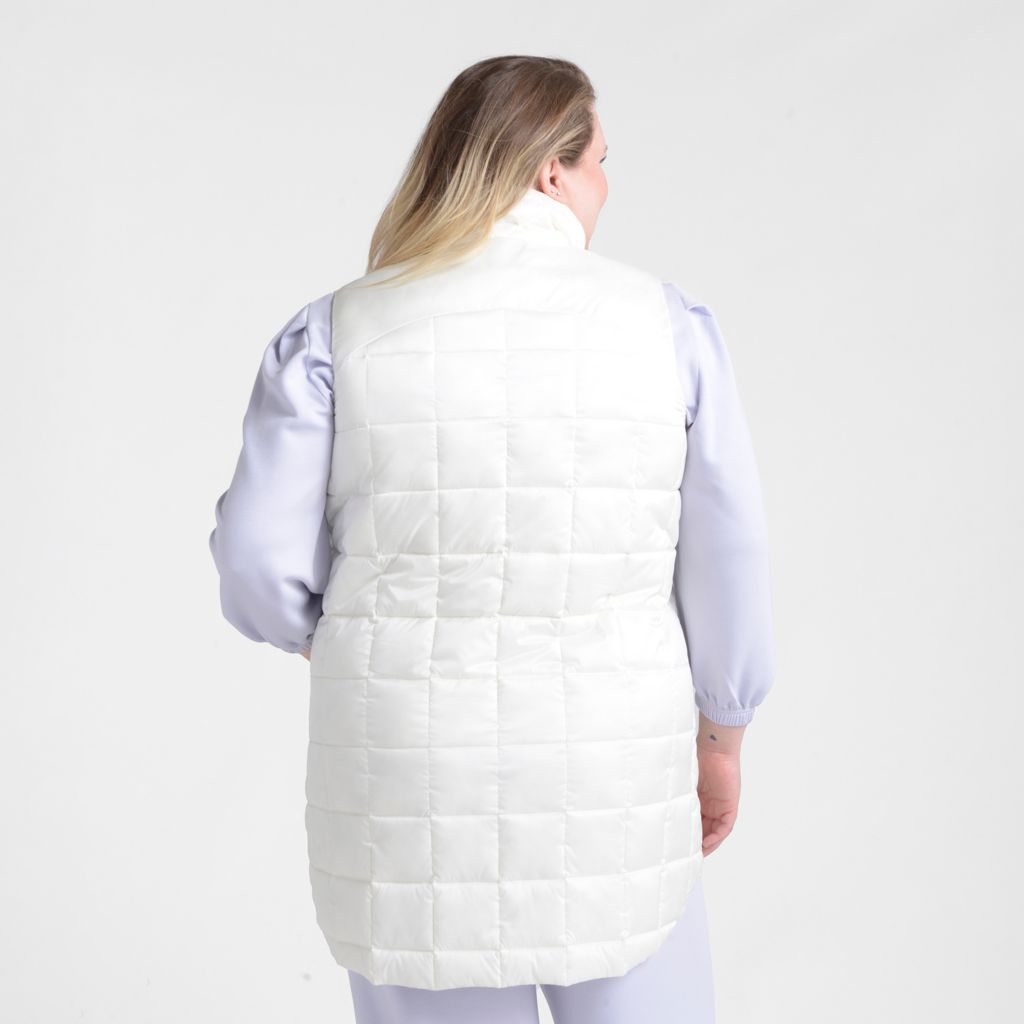 Relaxed Restyled Quilted Puffer Long Vest