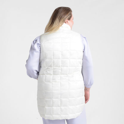 Relaxed Restyled Quilted Puffer Long Vest