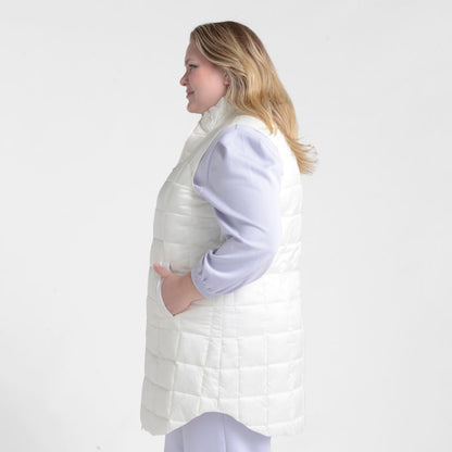 Relaxed Restyled Quilted Puffer Long Vest