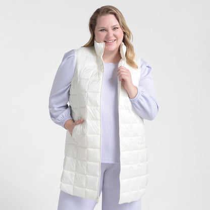 Relaxed Restyled Quilted Puffer Long Vest