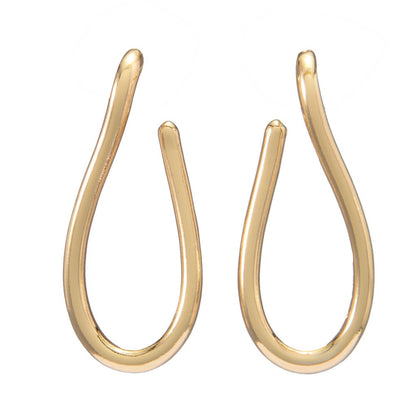 Abstract Oval Earring