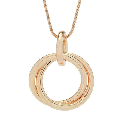 Double Link Pendant Necklace