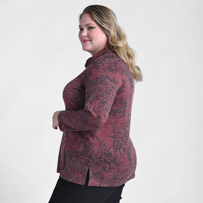 Printed Cowl Neck Tunic