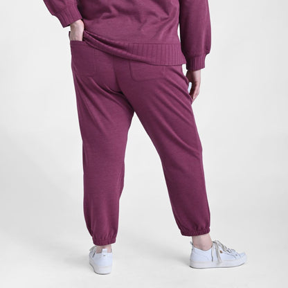 Relaxed Restyled Rib Trim Tie Waist Joggers