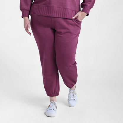 Relaxed Restyled Rib Trim Tie Waist Joggers