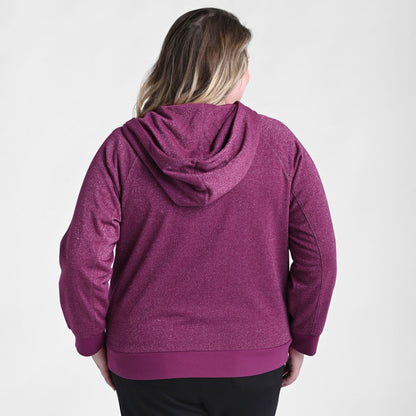 Relaxed Restyled Sparkly Zip Up Hoodie