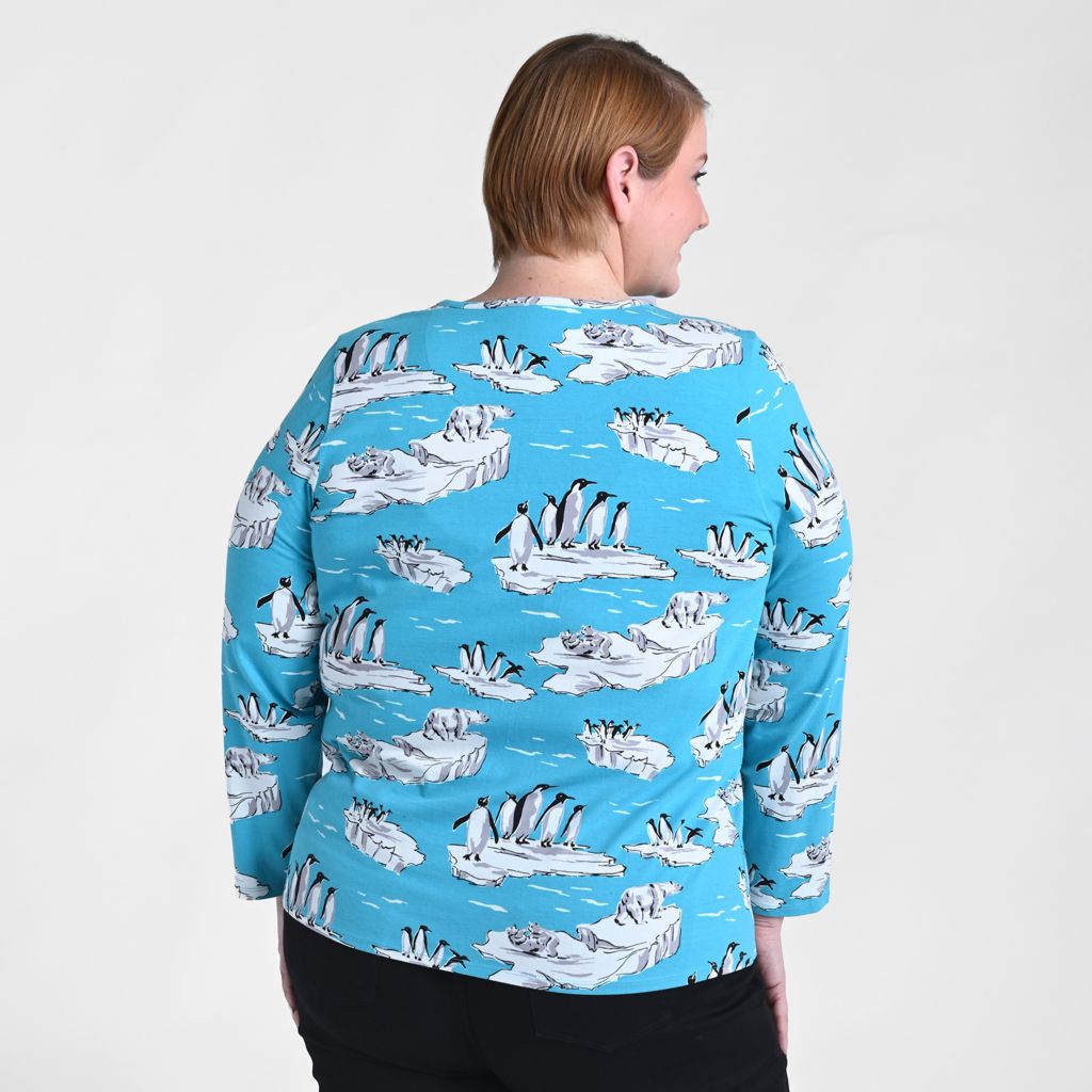 Peacock Blue Back Detail Women