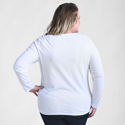 Floral Heart Print Long Sleeve Tee
