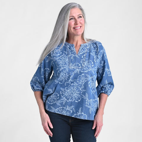 bocbok 복복 PRESSED FLOWER JERSEY TOP BLUE bocbok 복복 PRESSED FLOWER JERSEY TOP BLUE bocbok 복복
