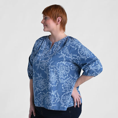 Blue Hydrangea Side Detail Women