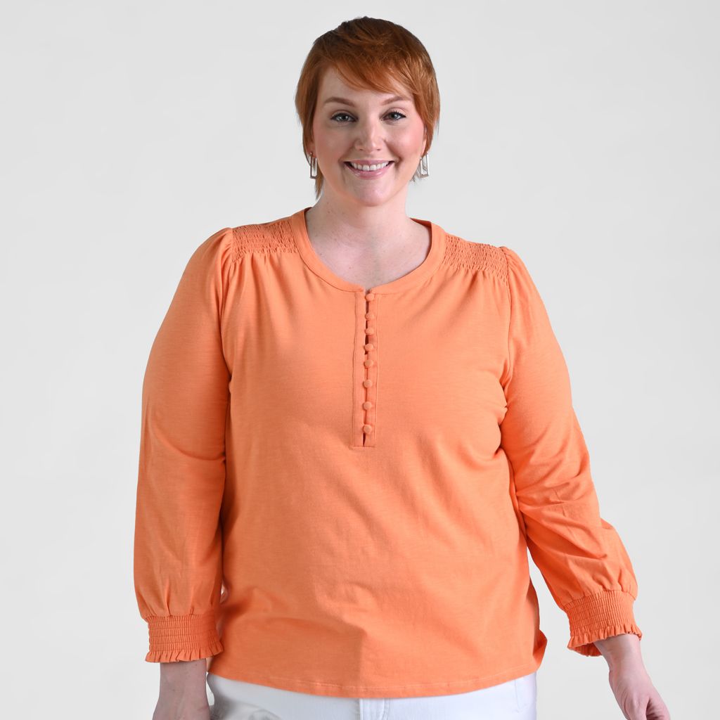 Shirring Detail Long Sleeve Top – Christopher & Banks Shirring Detail Long Sleeve Top – Christopher & Banks
