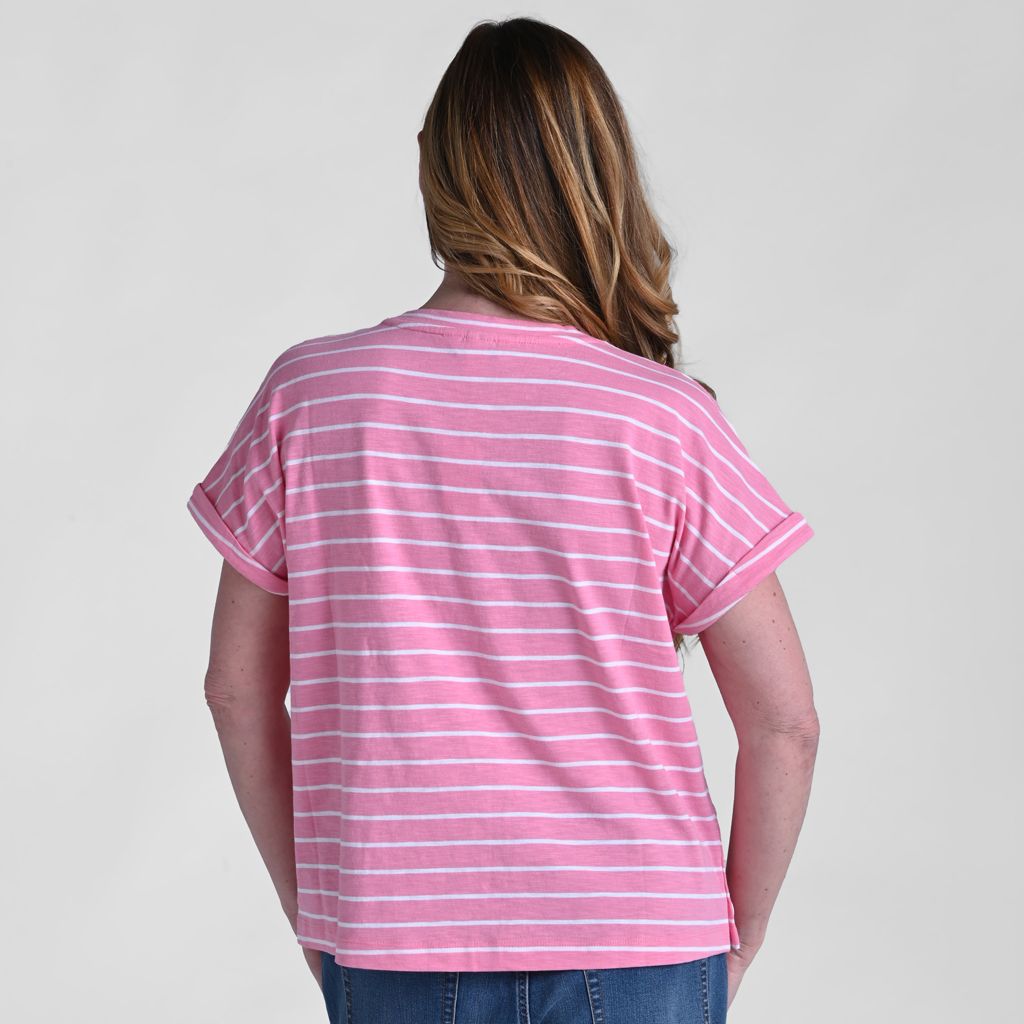 Button Hem Short Sleeve Tee