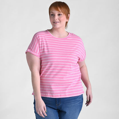 Button Hem Short Sleeve Tee