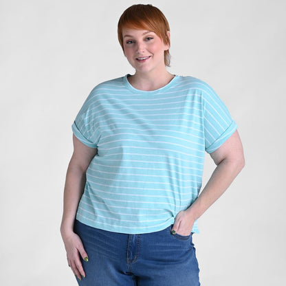 Button Hem Short Sleeve Tee