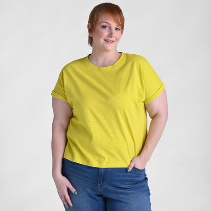 Button Hem Short Sleeve Tee