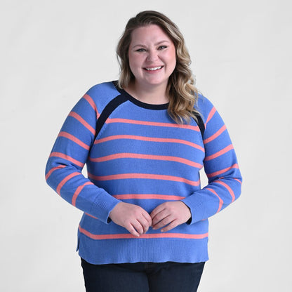 Contrast Striped Long Sleeve Sweater