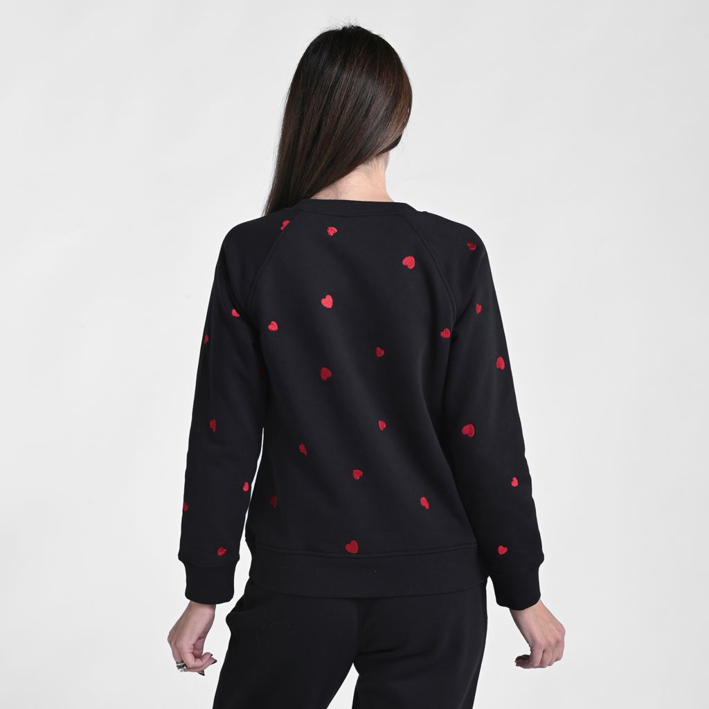 Relaxed Restyled Heart Embroidered Sweatshirt