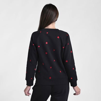 Relaxed Restyled Heart Embroidered Sweatshirt