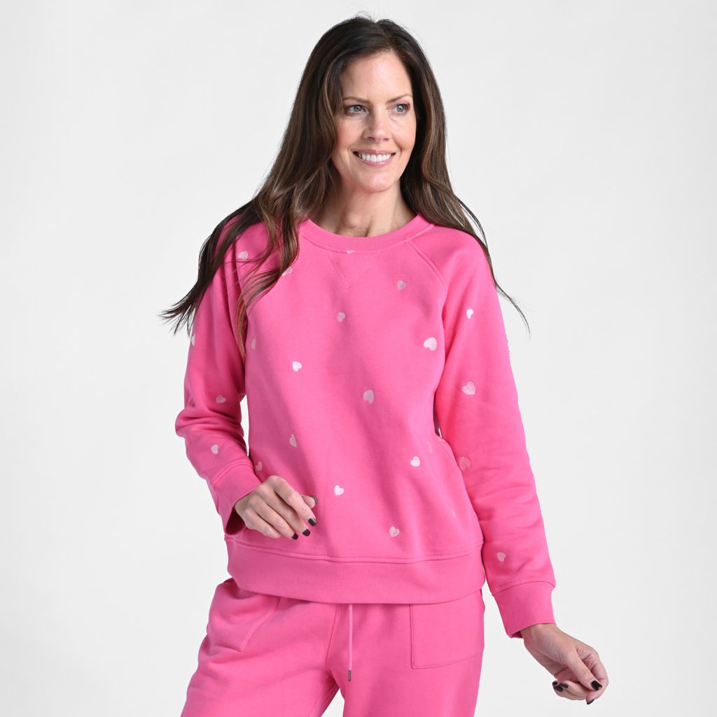 Relaxed Restyled Heart Embroidered Sweatshirt