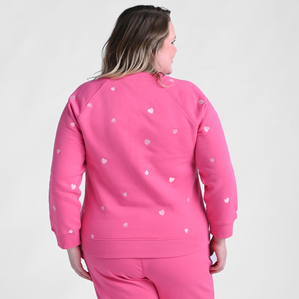 Relaxed Restyled Heart Embroidered Sweatshirt
