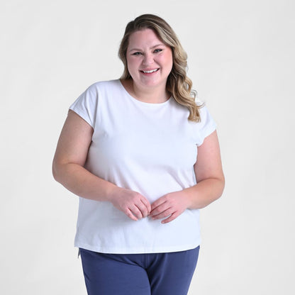 Relaxed Restyled Step Hem Tee