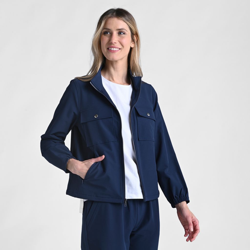 Relaxed Restyled Patch Pocket Zip Front Jacket