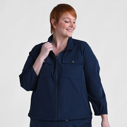 Relaxed Restyled Patch Pocket Zip Front Jacket