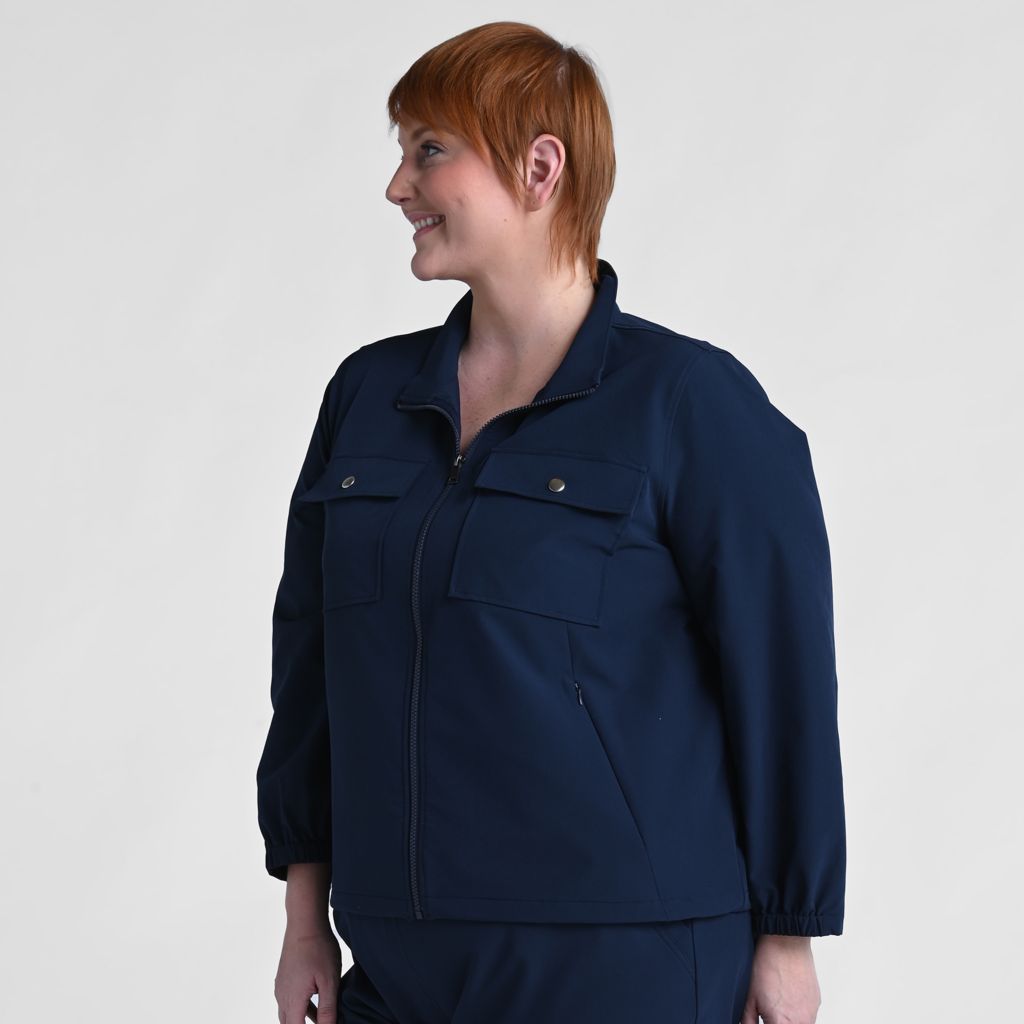 Relaxed Restyled Patch Pocket Zip Front Jacket