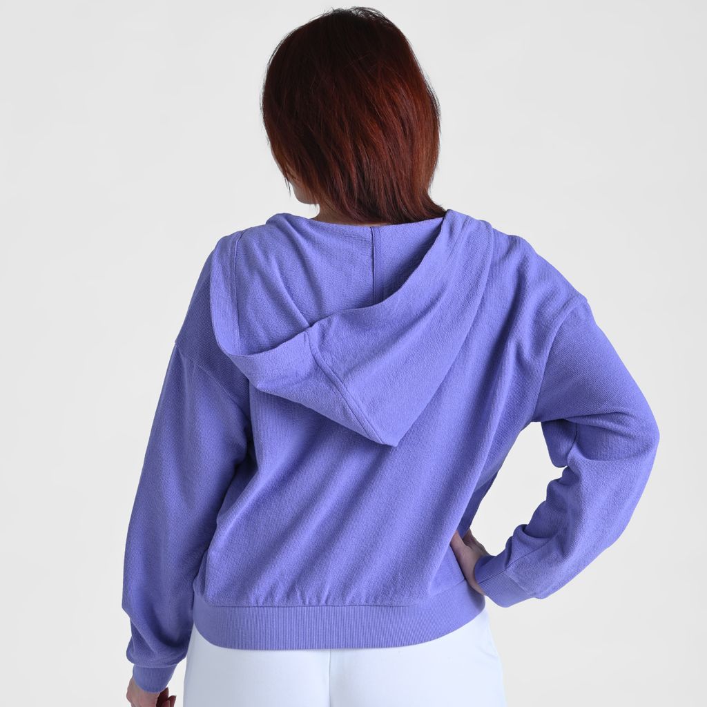 Relaxed Restyled Crossover Hooded Top
