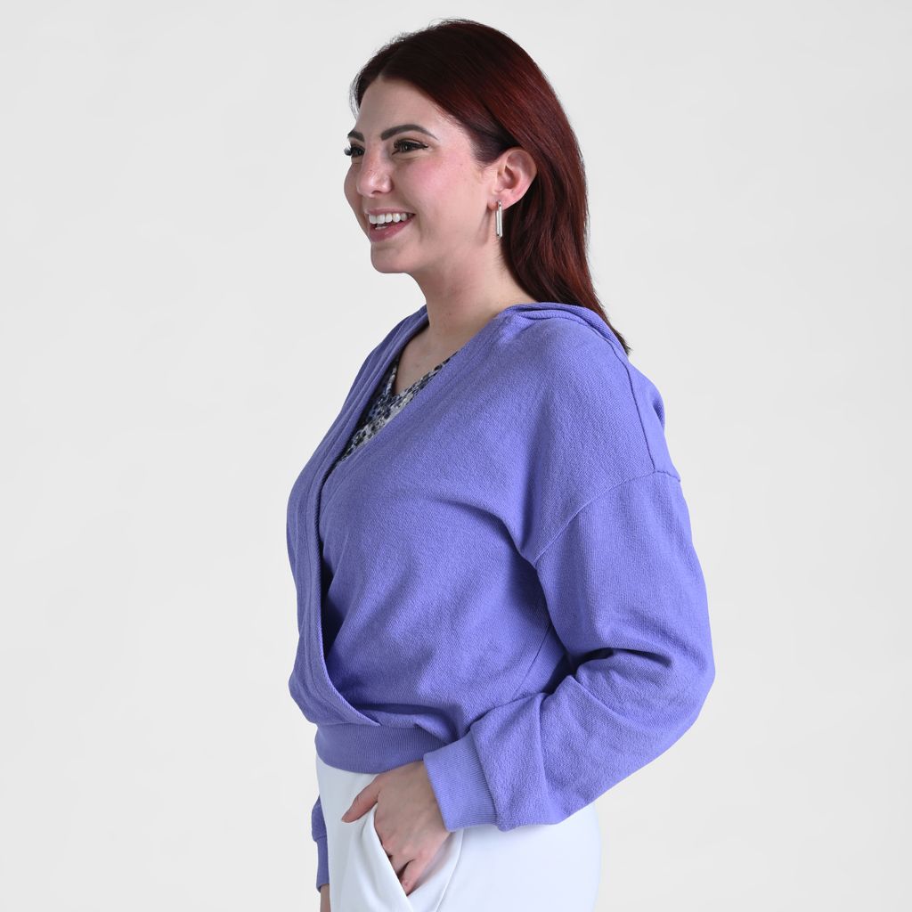 Relaxed Restyled Crossover Hooded Top