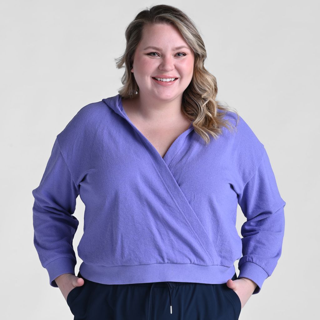 Relaxed Restyled Crossover Hooded Top