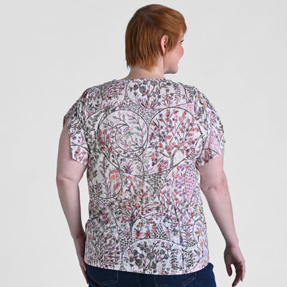 Paisley Printed Tulip Sleeve Top