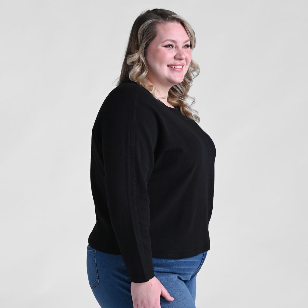 Relaxed Restyled Dolman Sleeve Seam Front Top