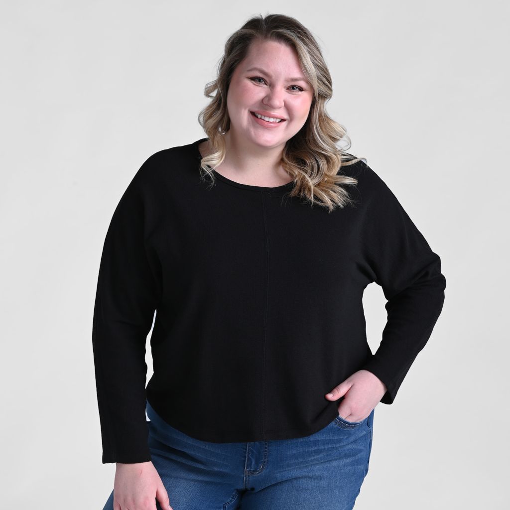 Relaxed Restyled Dolman Sleeve Seam Front Top