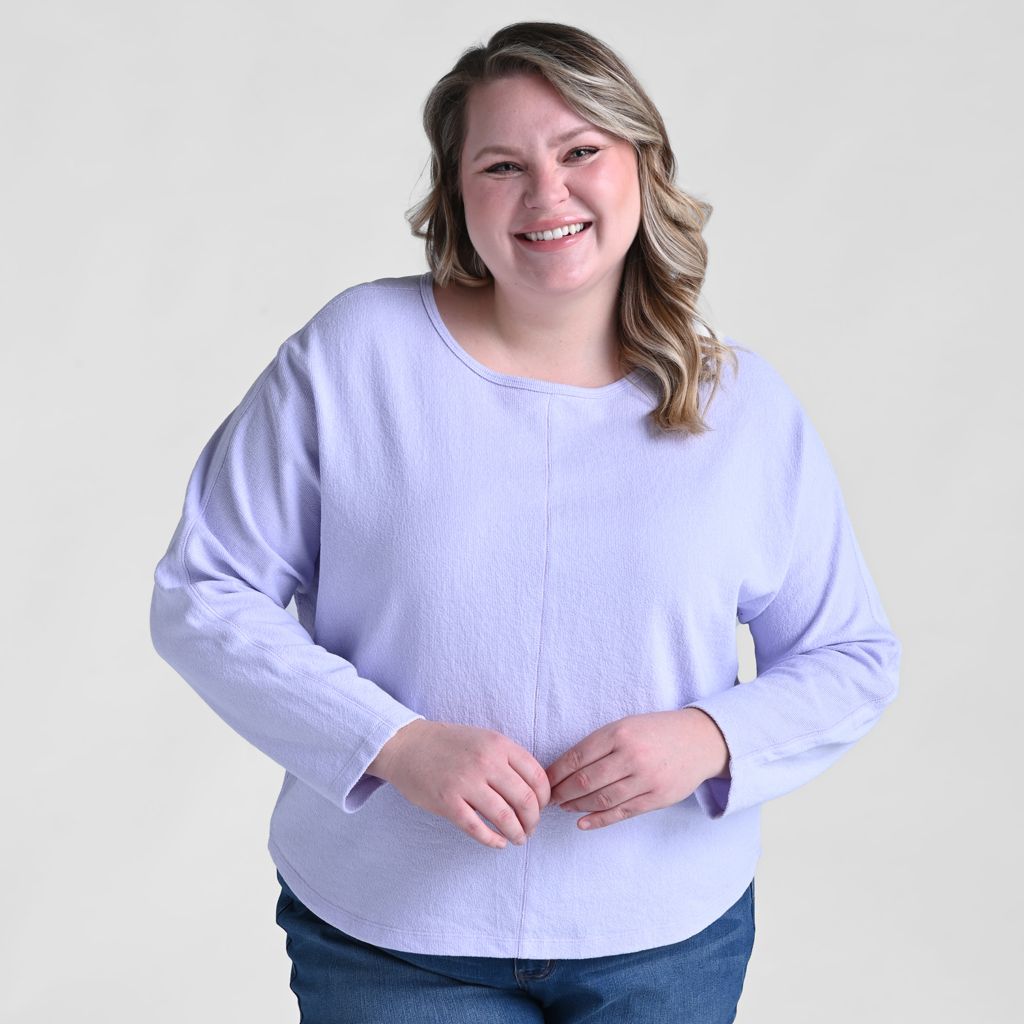 Relaxed Restyled Dolman Sleeve Seam Front Top