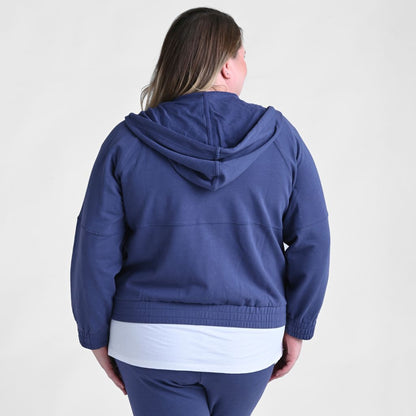 Relaxed Restyled Pieced Zip Front Jacket