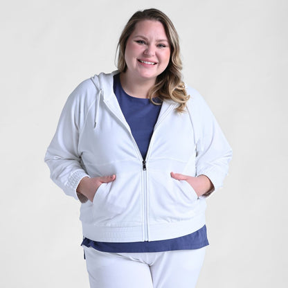 Relaxed Restyled Pieced Zip Front Jacket