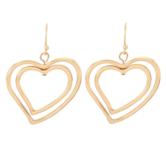 Heart Fish Hook Earring