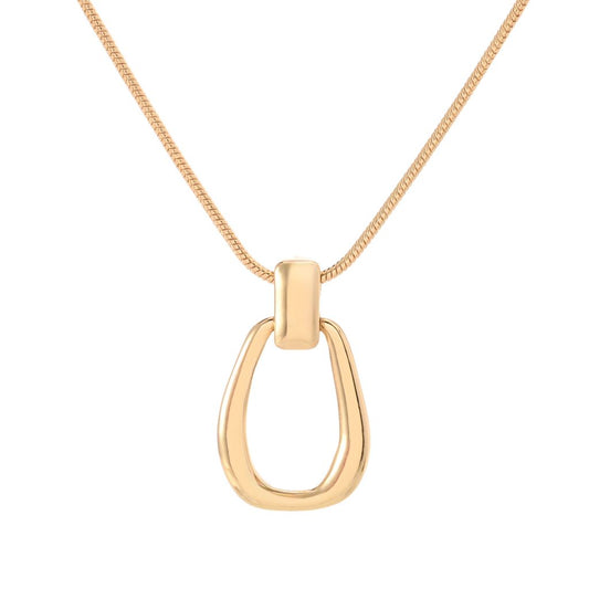 Cuttout Oval Pendant Necklace