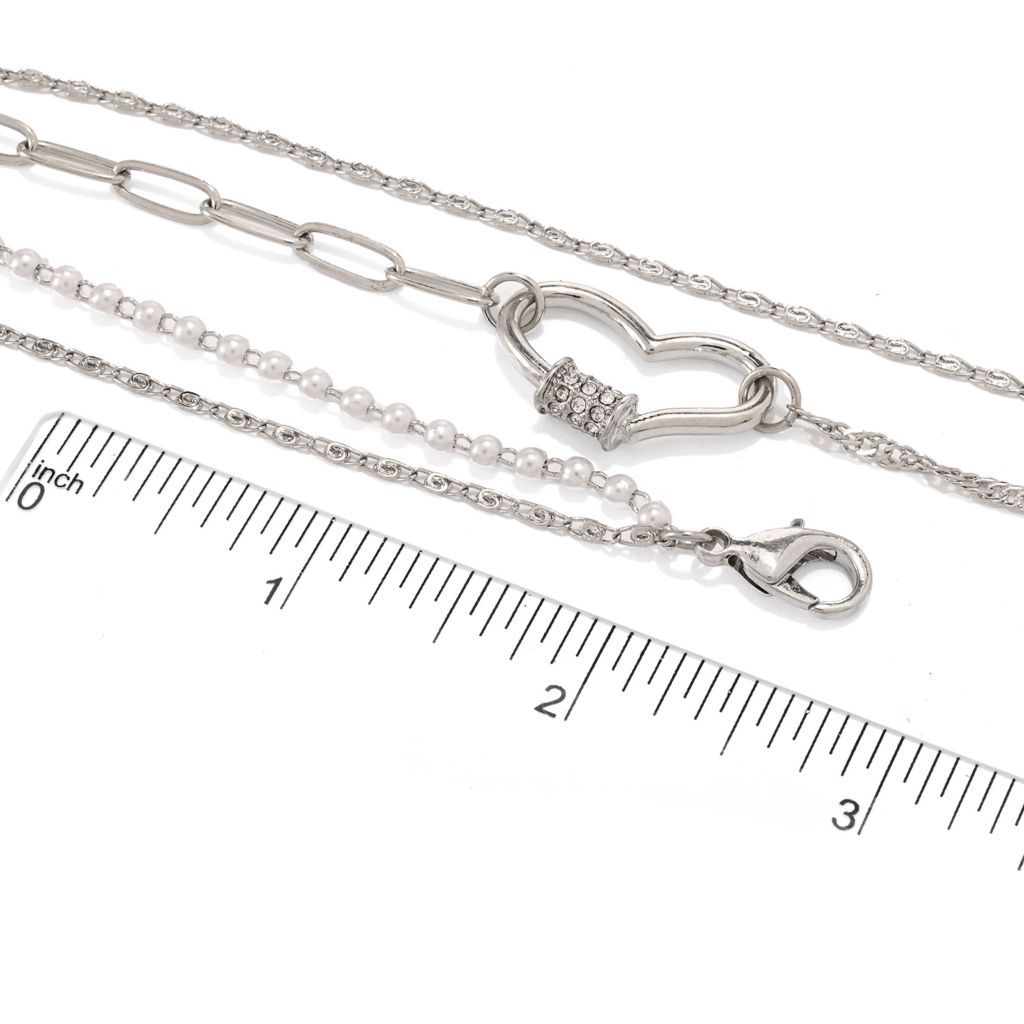 Multi Chain Sideways Heart Necklace