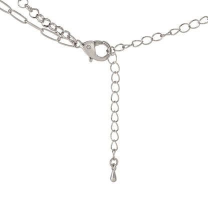 Short Multi Chain Double Link Necklace