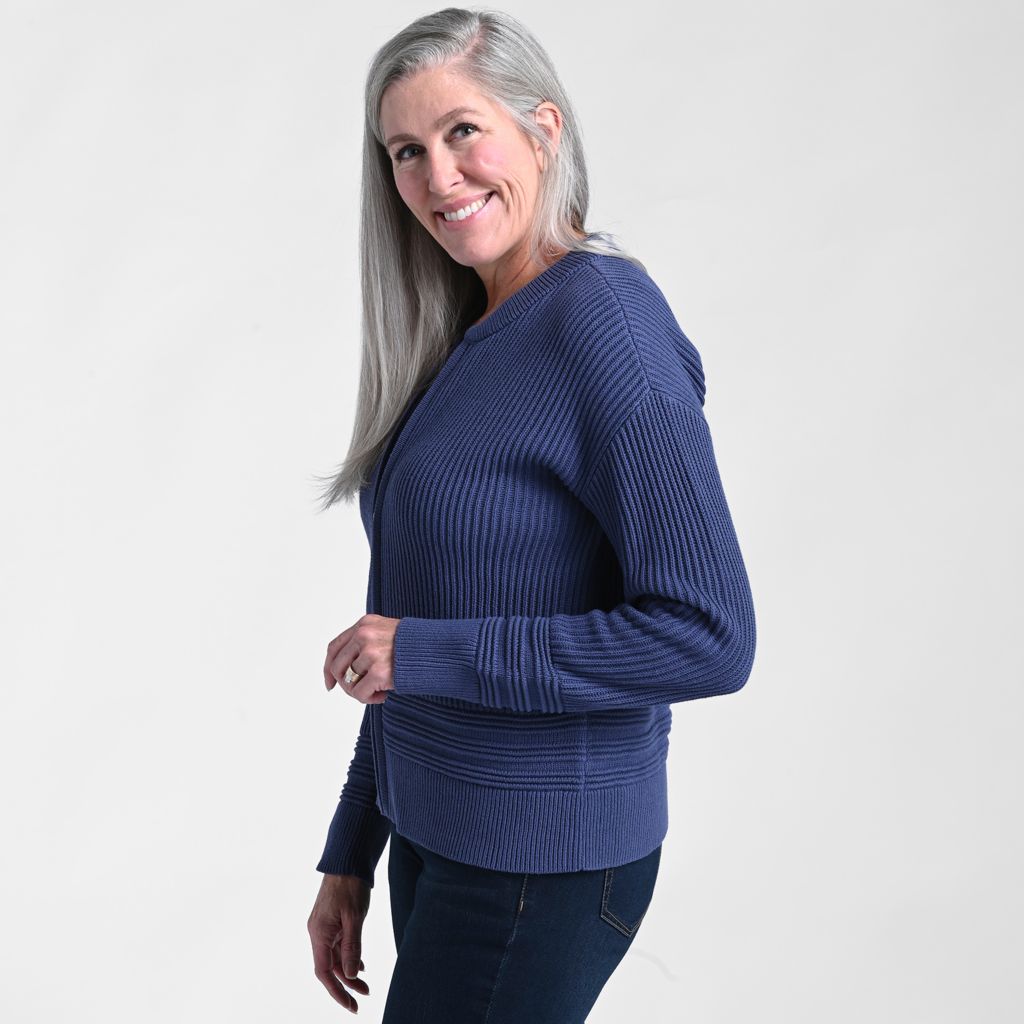 Zip Front Long Sleeve Sweater